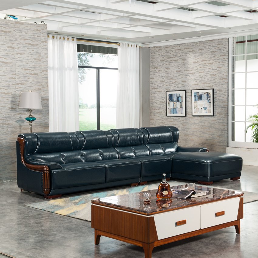 Ean Modern Home Furniture Solid Wood Leather Sofa European Ean Modern Home Furniture Solid Wood Leather Sofa Sf10